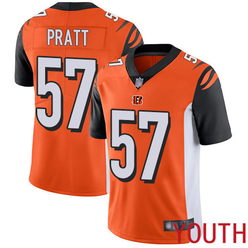 Cincinnati Bengals Limited Orange Youth Germaine Pratt Alternate Jersey NFL Footballl 57 Vapor Untouchable
